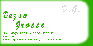 dezso grotte business card